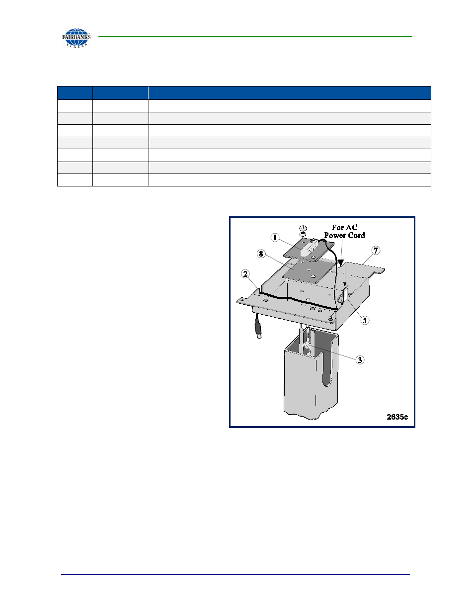 Acc 380 mounting bracket parts | Fairbanks 1129 SERIES Dual Platform Counting Scale User Manual | Page 44 / 50