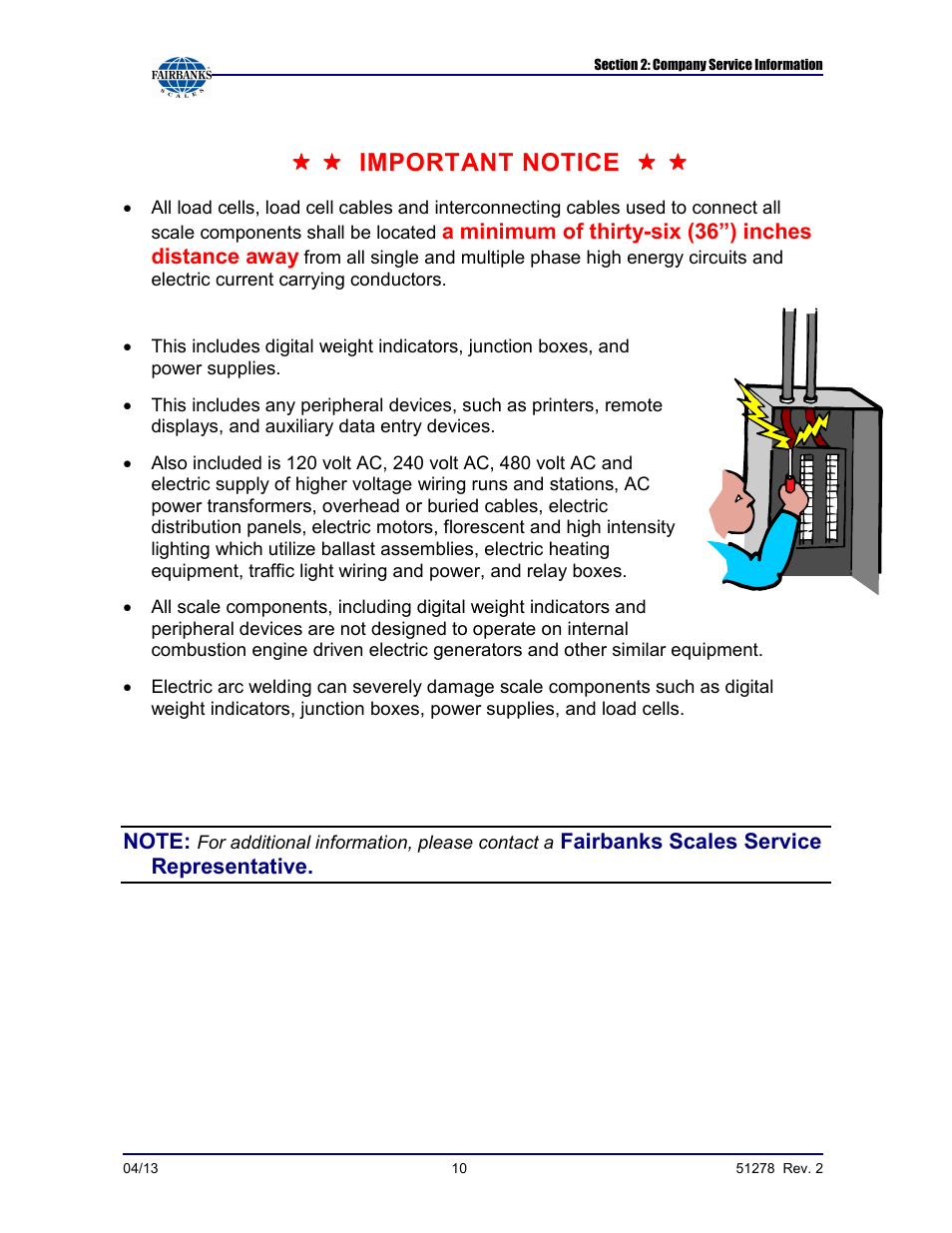 Important notice | Fairbanks OMEGA SERIES COUNTING SCALE User Manual | Page 10 / 62