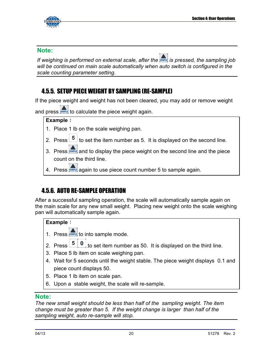 Fairbanks OMEGA SERIES COUNTING SCALE User Manual | Page 20 / 62