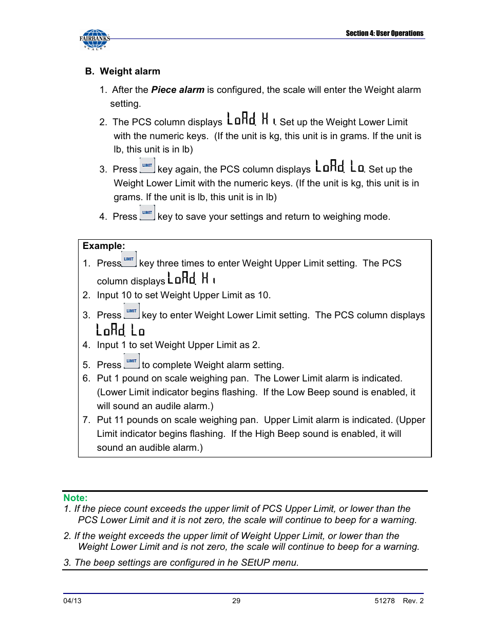 Fairbanks OMEGA SERIES COUNTING SCALE User Manual | Page 29 / 62