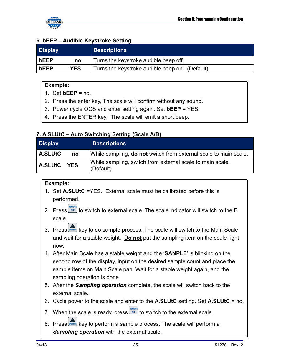 Fairbanks OMEGA SERIES COUNTING SCALE User Manual | Page 35 / 62
