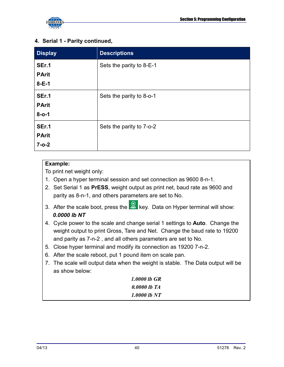 Fairbanks OMEGA SERIES COUNTING SCALE User Manual | Page 40 / 62