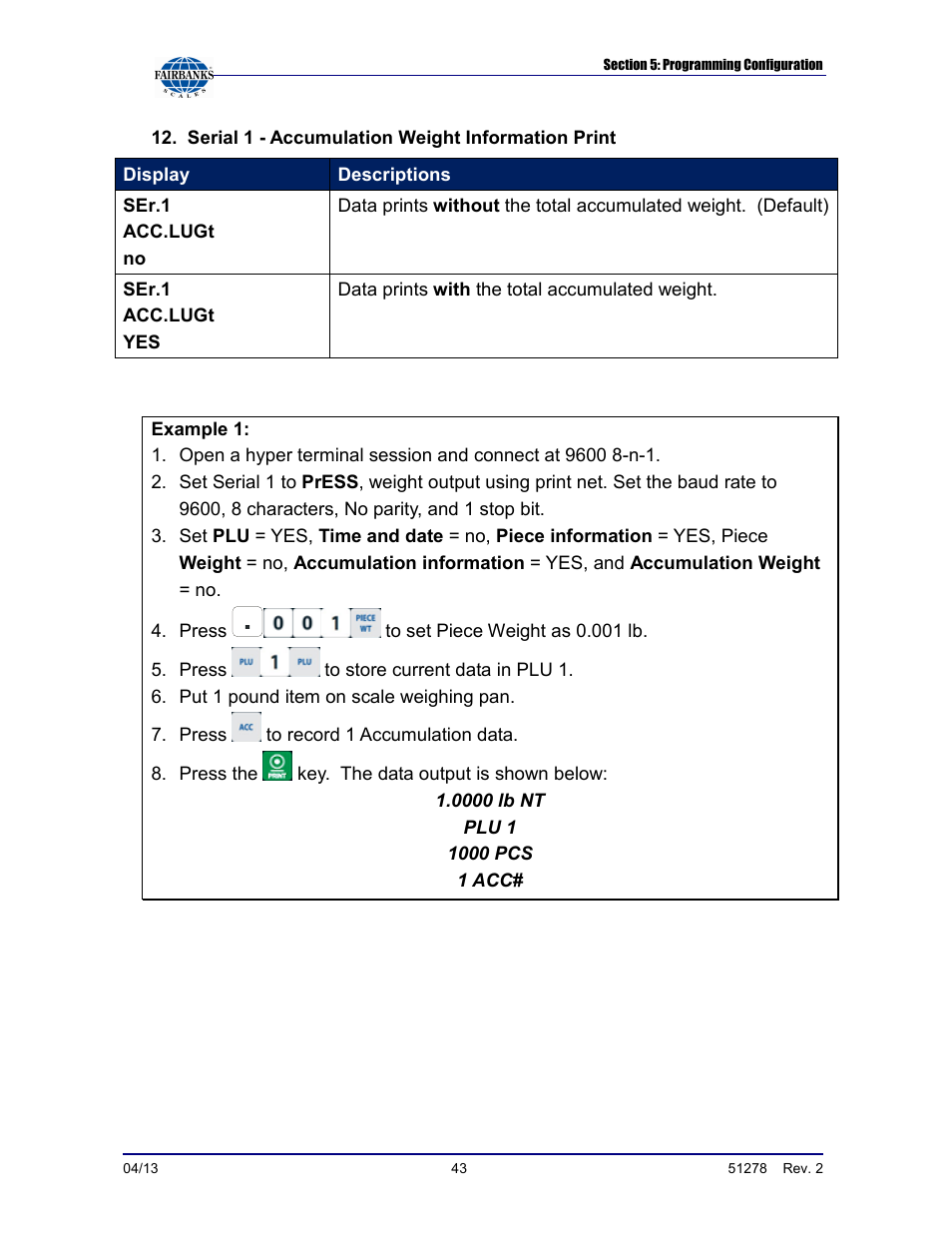 Fairbanks OMEGA SERIES COUNTING SCALE User Manual | Page 43 / 62