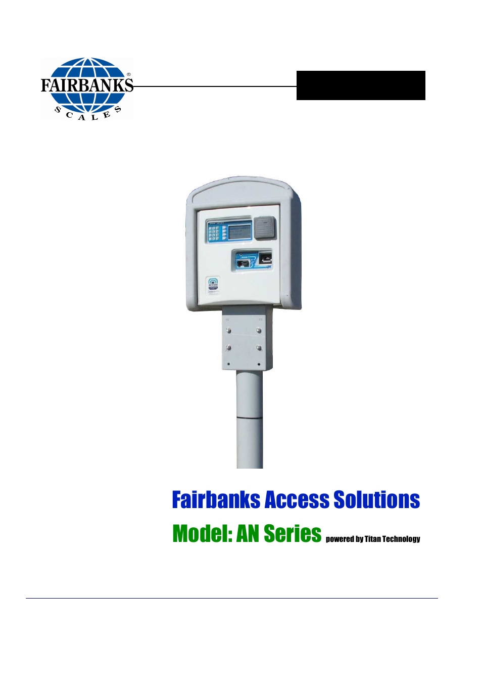 Fairbanks AN Series Fairbanks Access Solutions User Manual | 120 pages