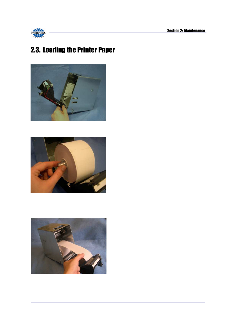 Loading the printer paper | Fairbanks AN Series Fairbanks Access Solutions User Manual | Page 14 / 120