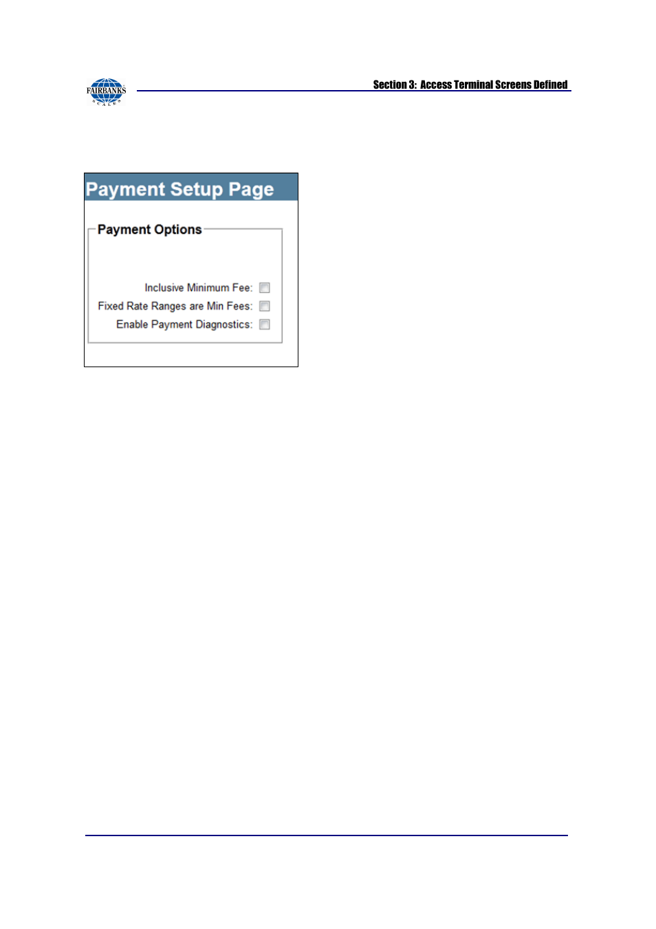 Payment setup | Fairbanks AN Series Fairbanks Access Solutions User Manual | Page 41 / 120