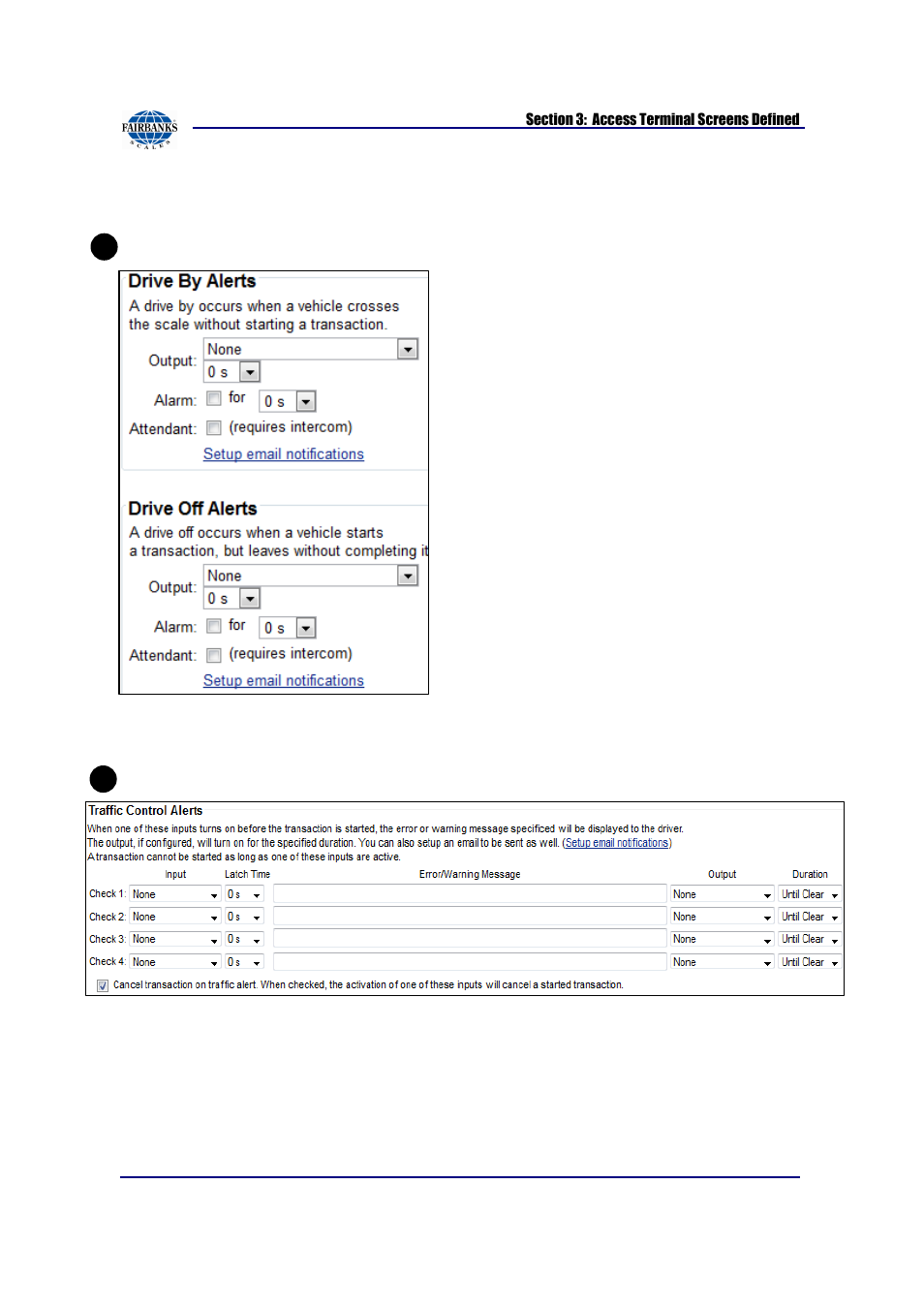 Traffic control setup, continued | Fairbanks AN Series Fairbanks Access Solutions User Manual | Page 55 / 120