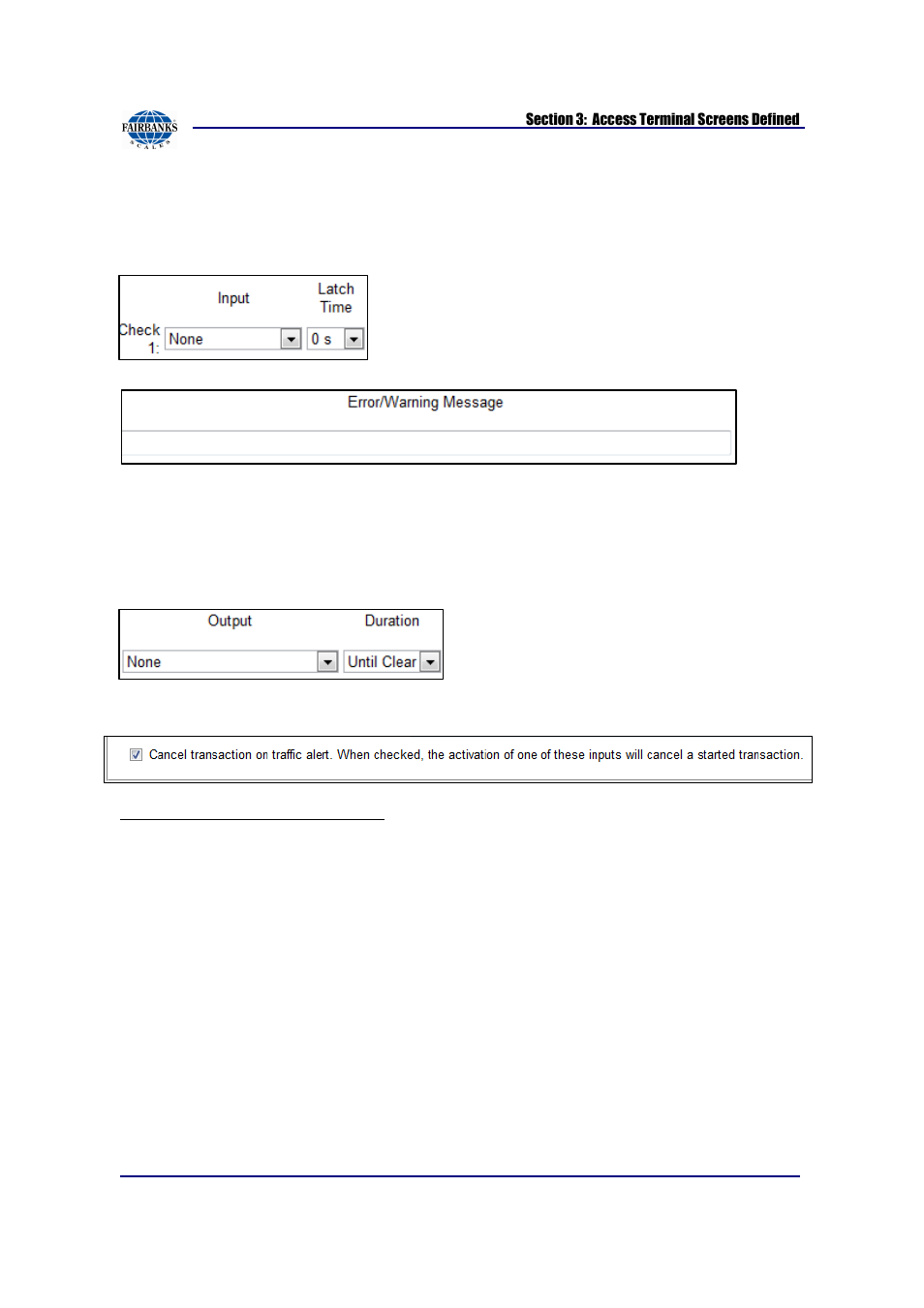 Traffic control setup, continued | Fairbanks AN Series Fairbanks Access Solutions User Manual | Page 56 / 120