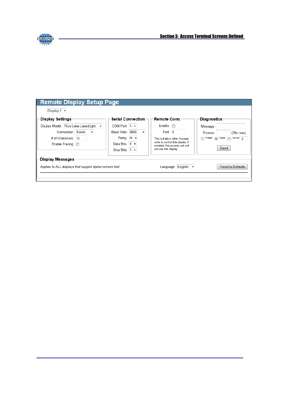 Remote display setup, continued | Fairbanks AN Series Fairbanks Access Solutions User Manual | Page 92 / 120