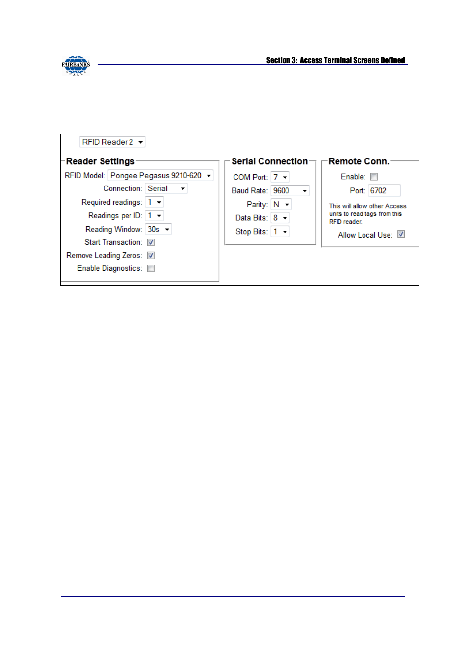 Rfid reader setup, continued | Fairbanks AN Series Fairbanks Access Solutions User Manual | Page 94 / 120
