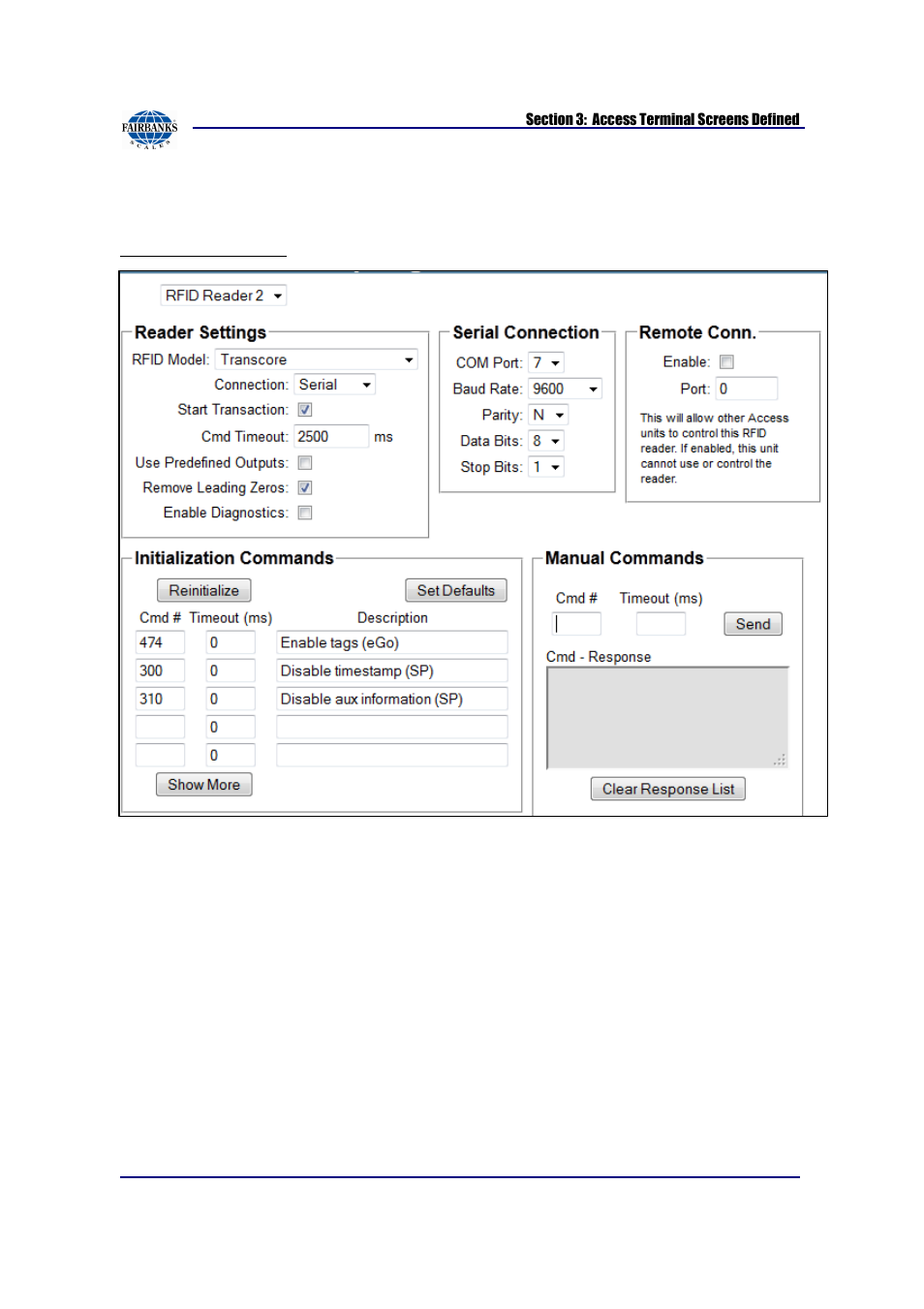 Rfid reader setup, continued | Fairbanks AN Series Fairbanks Access Solutions User Manual | Page 95 / 120
