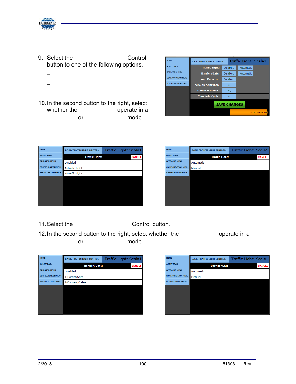 Programming the traffic light control, continued | Fairbanks FB2550 DAT SERIES DRIVER ACCESS TERMINAL User Manual | Page 100 / 159