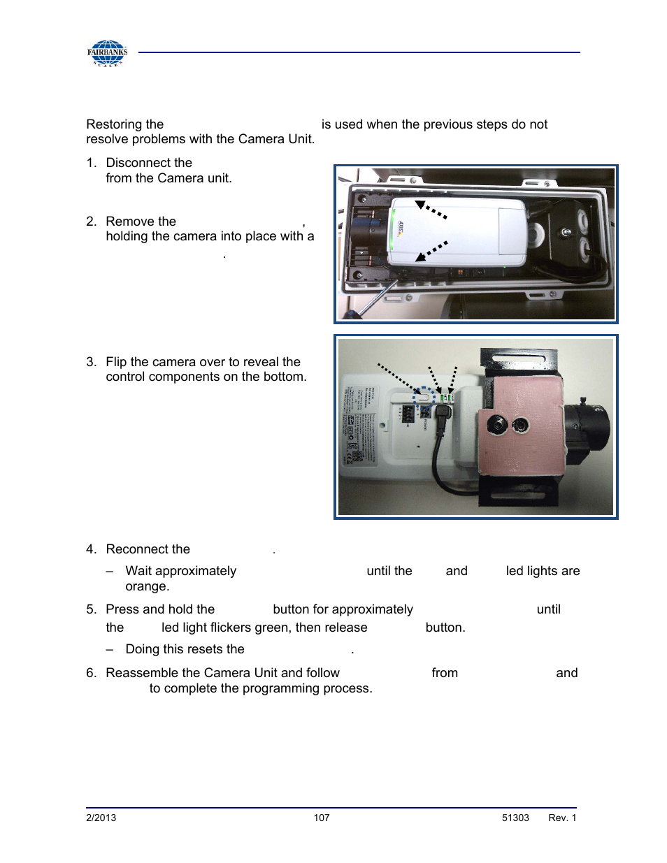 Resetting to the axis factory defaults | Fairbanks FB2550 DAT SERIES DRIVER ACCESS TERMINAL User Manual | Page 107 / 159