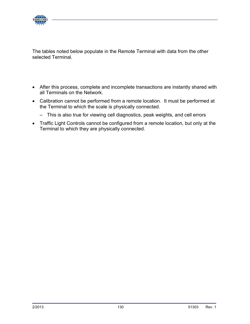 Synchronizing this terminal, continued | Fairbanks FB2550 DAT SERIES DRIVER ACCESS TERMINAL User Manual | Page 130 / 159