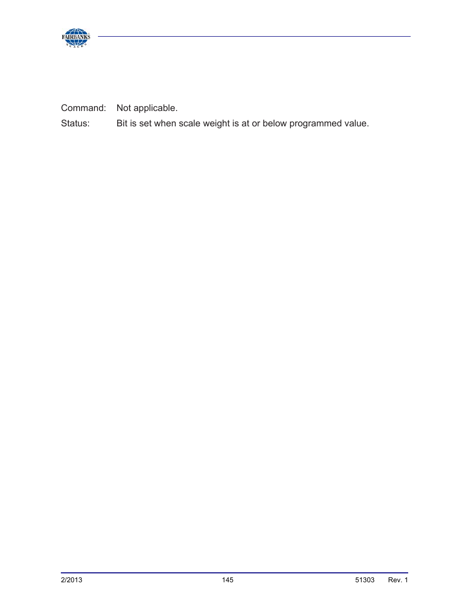 E. status/command word bit usage, continued | Fairbanks FB2550 DAT SERIES DRIVER ACCESS TERMINAL User Manual | Page 145 / 159