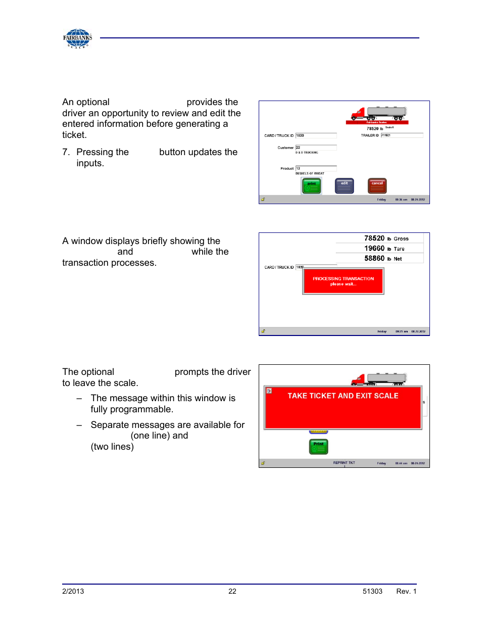 Basic operations summary, continued | Fairbanks FB2550 DAT SERIES DRIVER ACCESS TERMINAL User Manual | Page 22 / 159