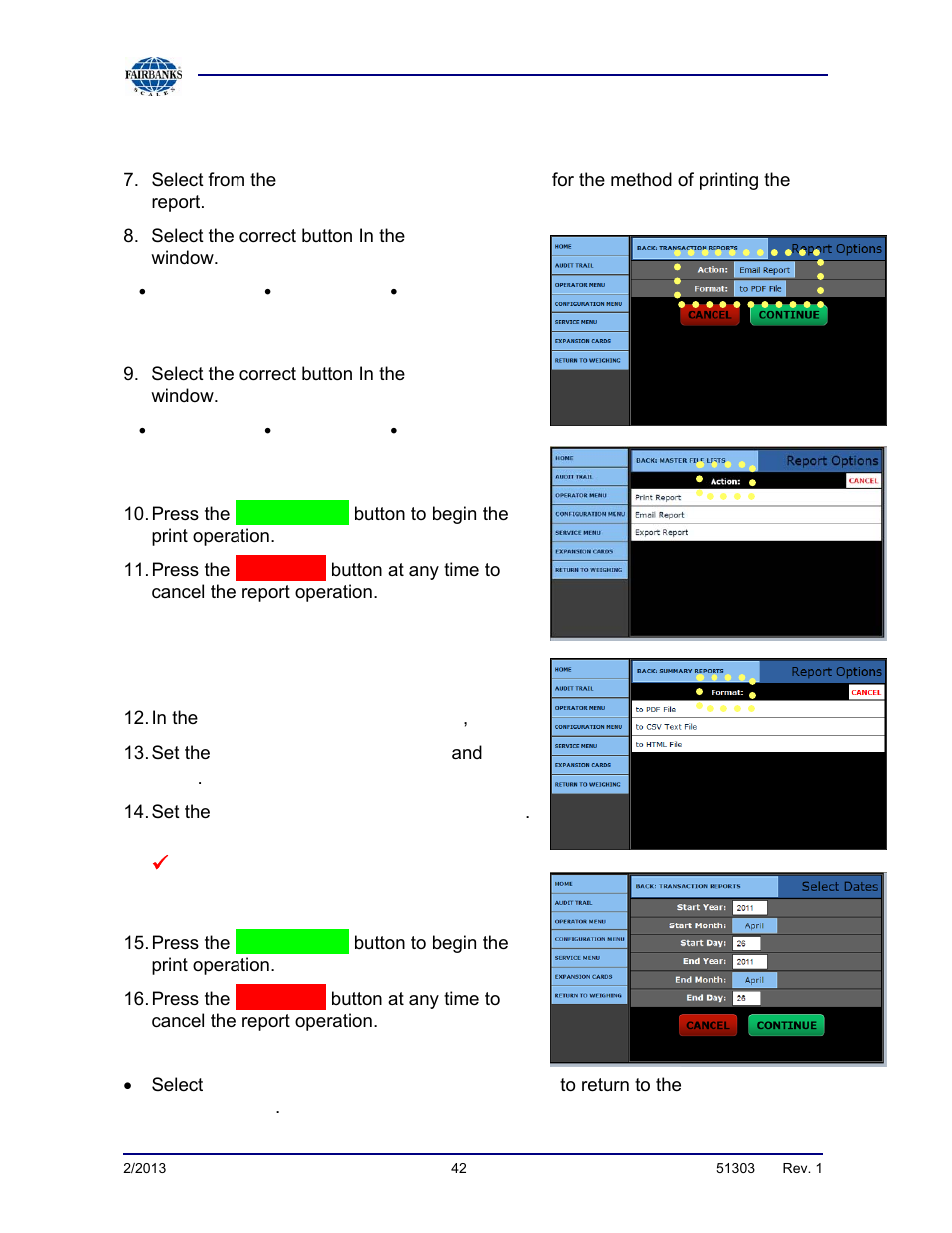 Transaction reports, continued | Fairbanks FB2550 DAT SERIES DRIVER ACCESS TERMINAL User Manual | Page 42 / 159