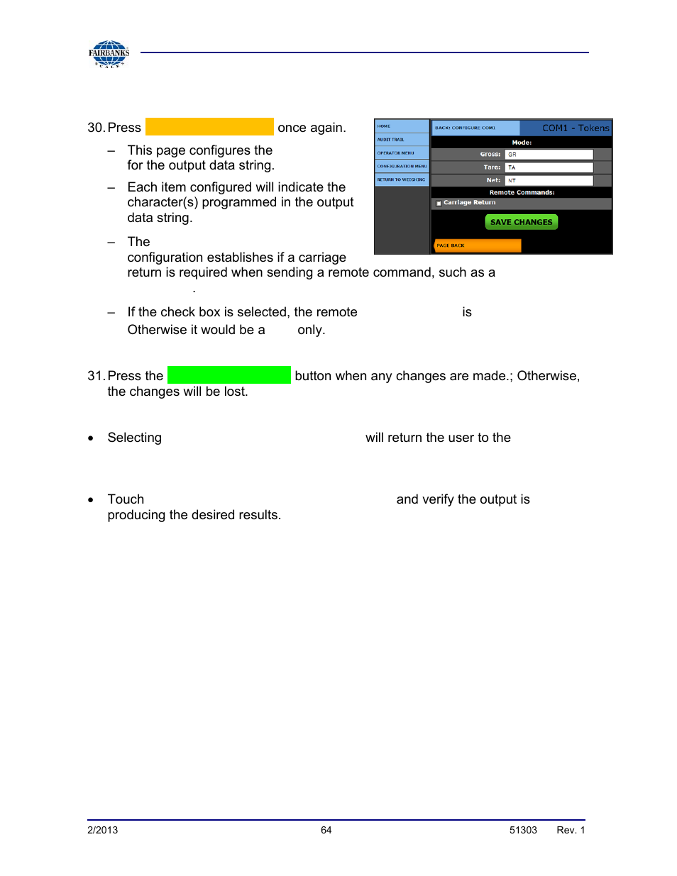 Method 2, continued | Fairbanks FB2550 DAT SERIES DRIVER ACCESS TERMINAL User Manual | Page 64 / 159