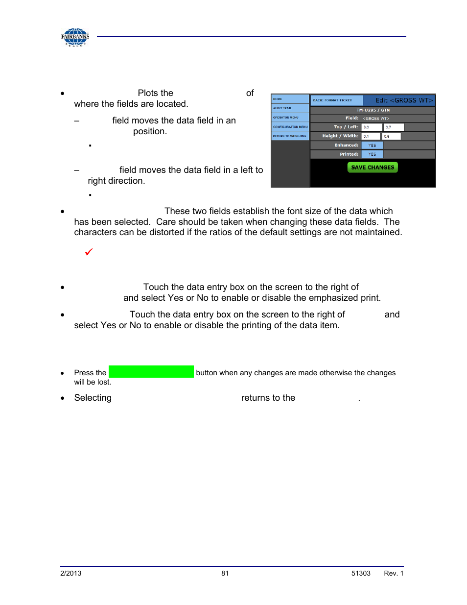 Format tickets, continued | Fairbanks FB2550 DAT SERIES DRIVER ACCESS TERMINAL User Manual | Page 81 / 159