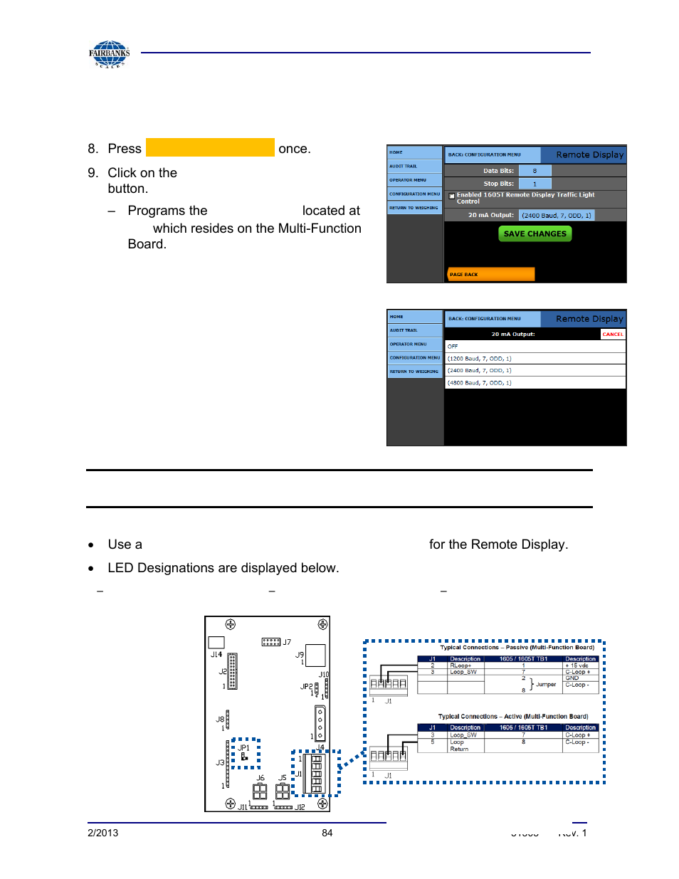 Fairbanks FB2550 DAT SERIES DRIVER ACCESS TERMINAL User Manual | Page 84 / 159