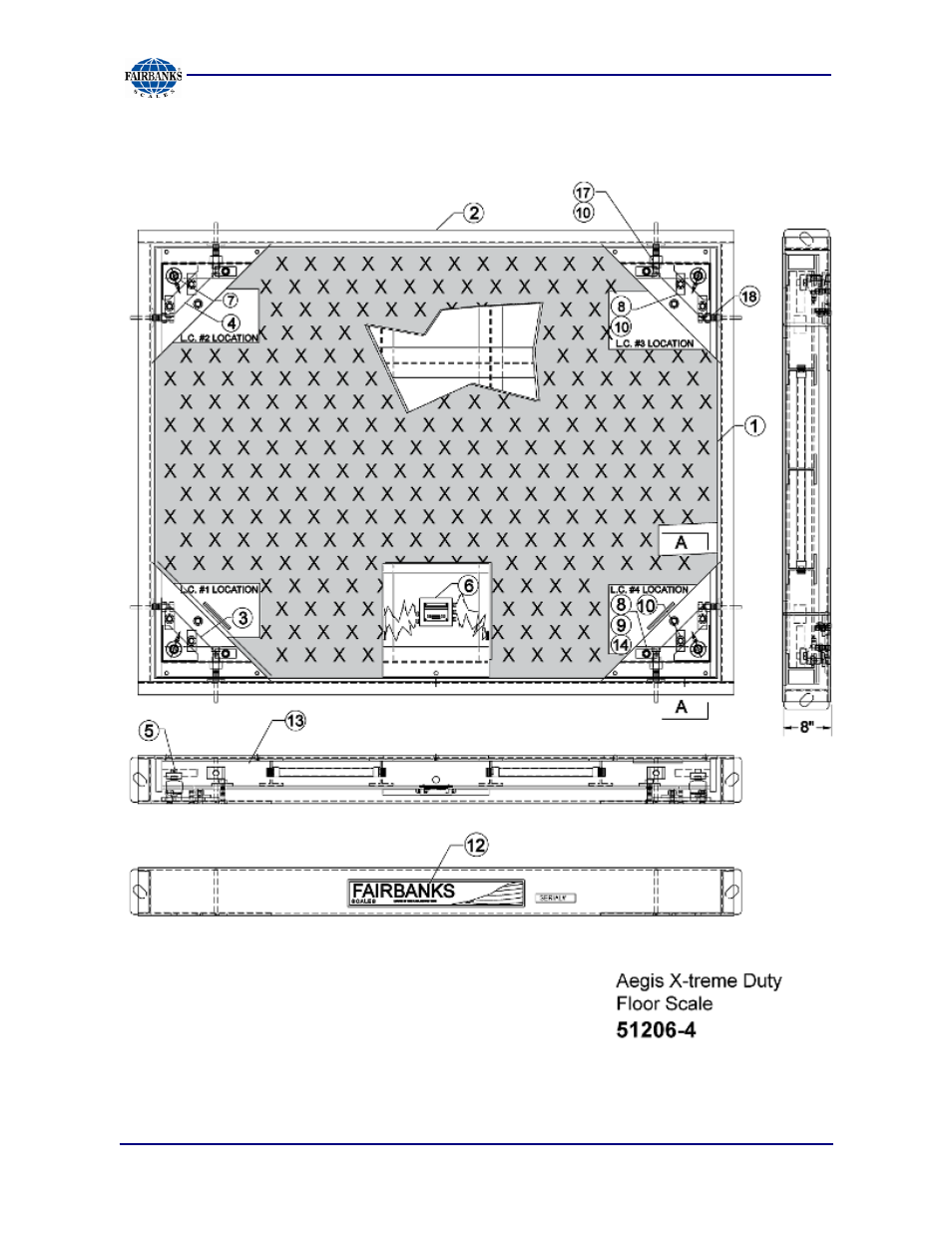 Parts diagram | Fairbanks Aegis Xtreme-Duty Floor Scale User Manual | Page 27 / 32