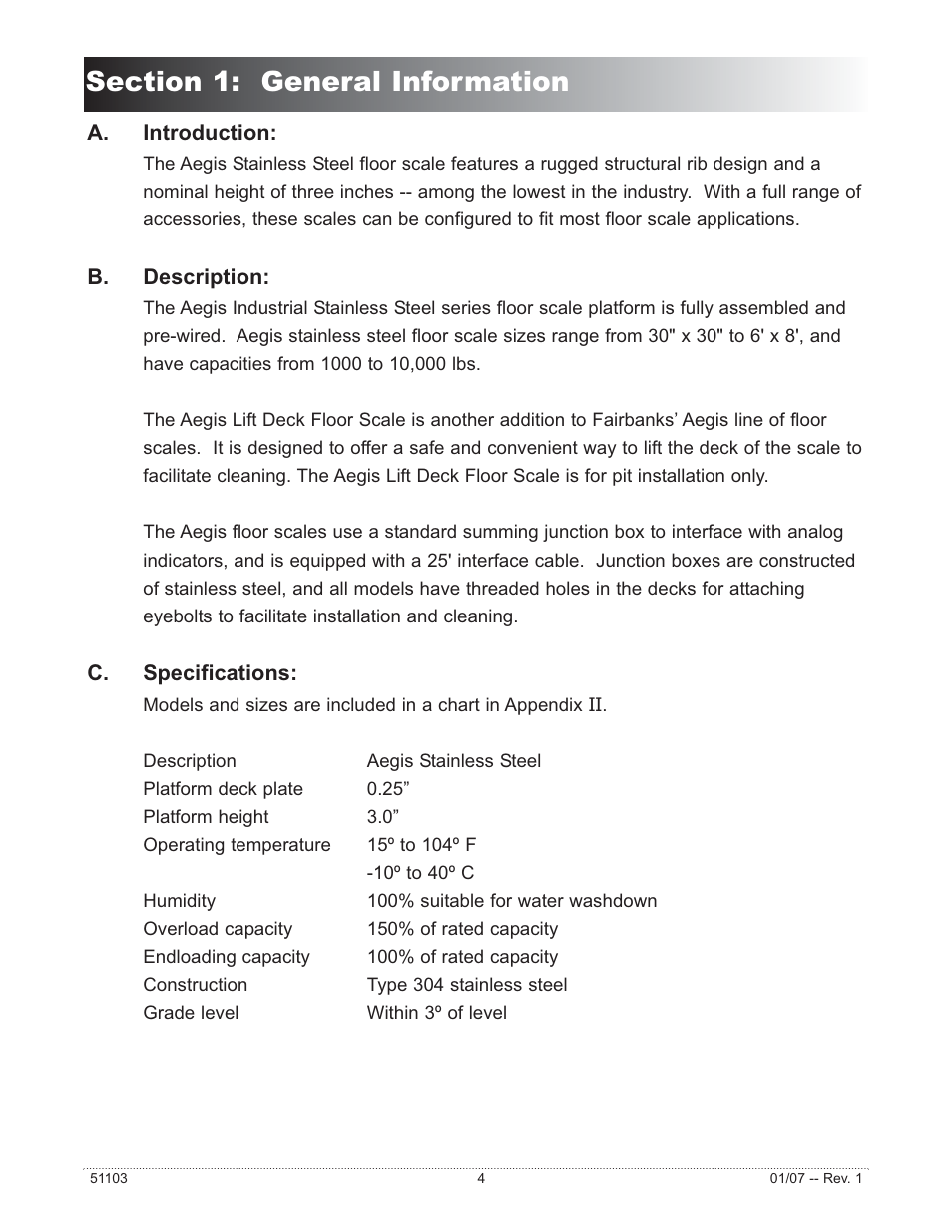 Fairbanks Aegis Industrial Stainless User Manual | Page 4 / 26