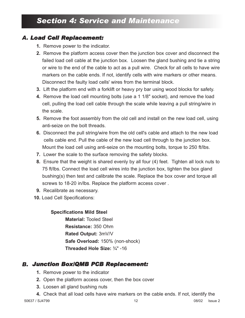Fairbanks Aegis Heavy Capacity PLF-6200-HQ Series User Manual | Page 12 / 18