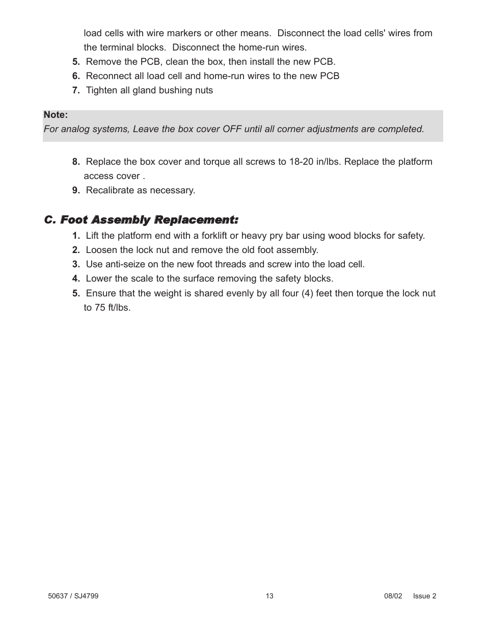 Fairbanks Aegis Heavy Capacity PLF-6200-HQ Series User Manual | Page 13 / 18