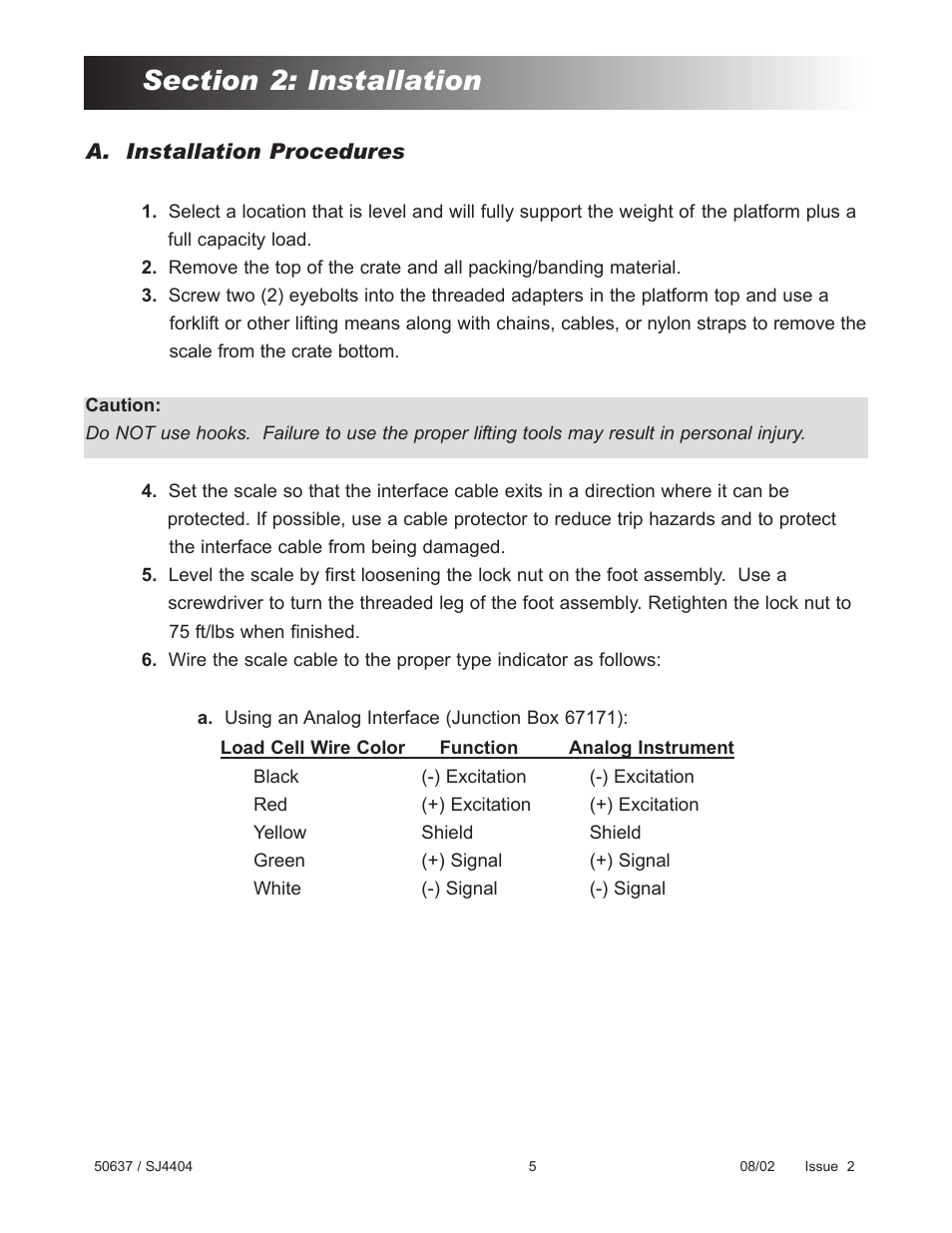 6hfwlrq,qvwdoodwlrq | Fairbanks Aegis Heavy Capacity PLF-6200-HQ Series User Manual | Page 5 / 18