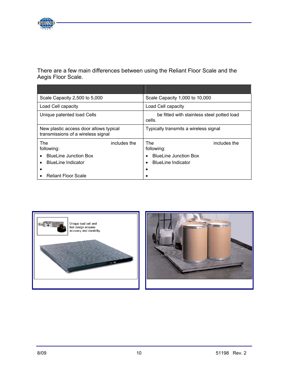 Fairbanks BlueLineFS Scale System User Manual | Page 10 / 24