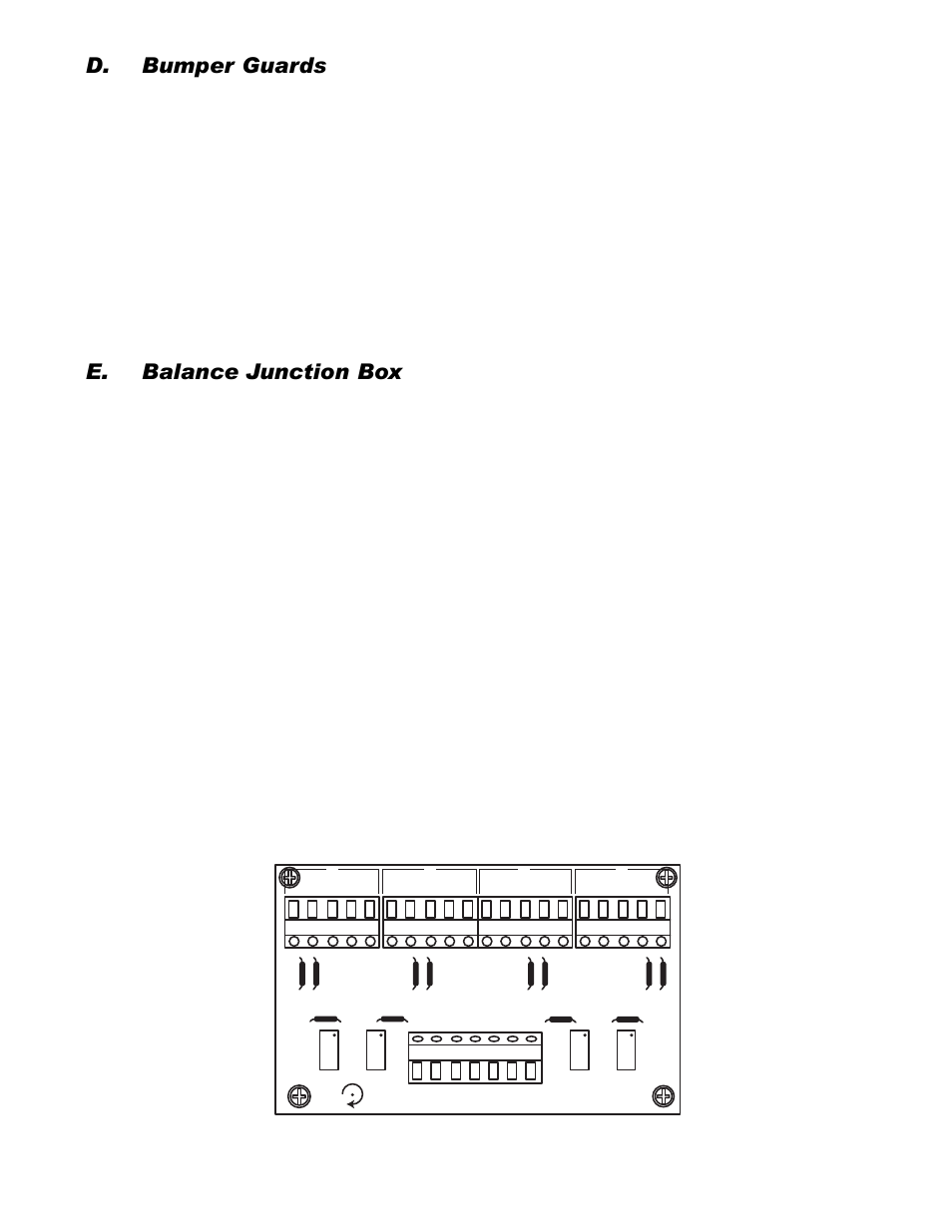 D. bumper guards, E. balance junction box | Fairbanks 3300 Reliant Series Floor Scale User Manual | Page 10 / 19