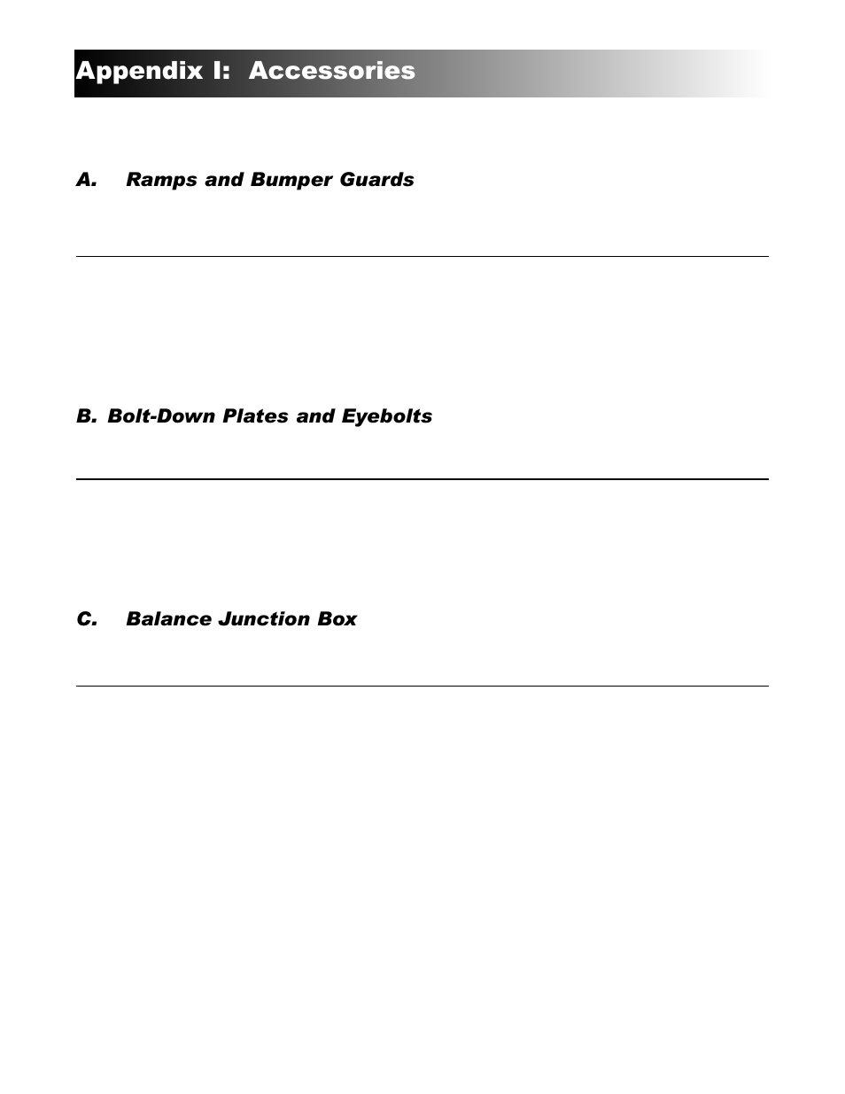 Appendix i: accessories | Fairbanks 3300 Reliant Series Floor Scale User Manual | Page 19 / 19