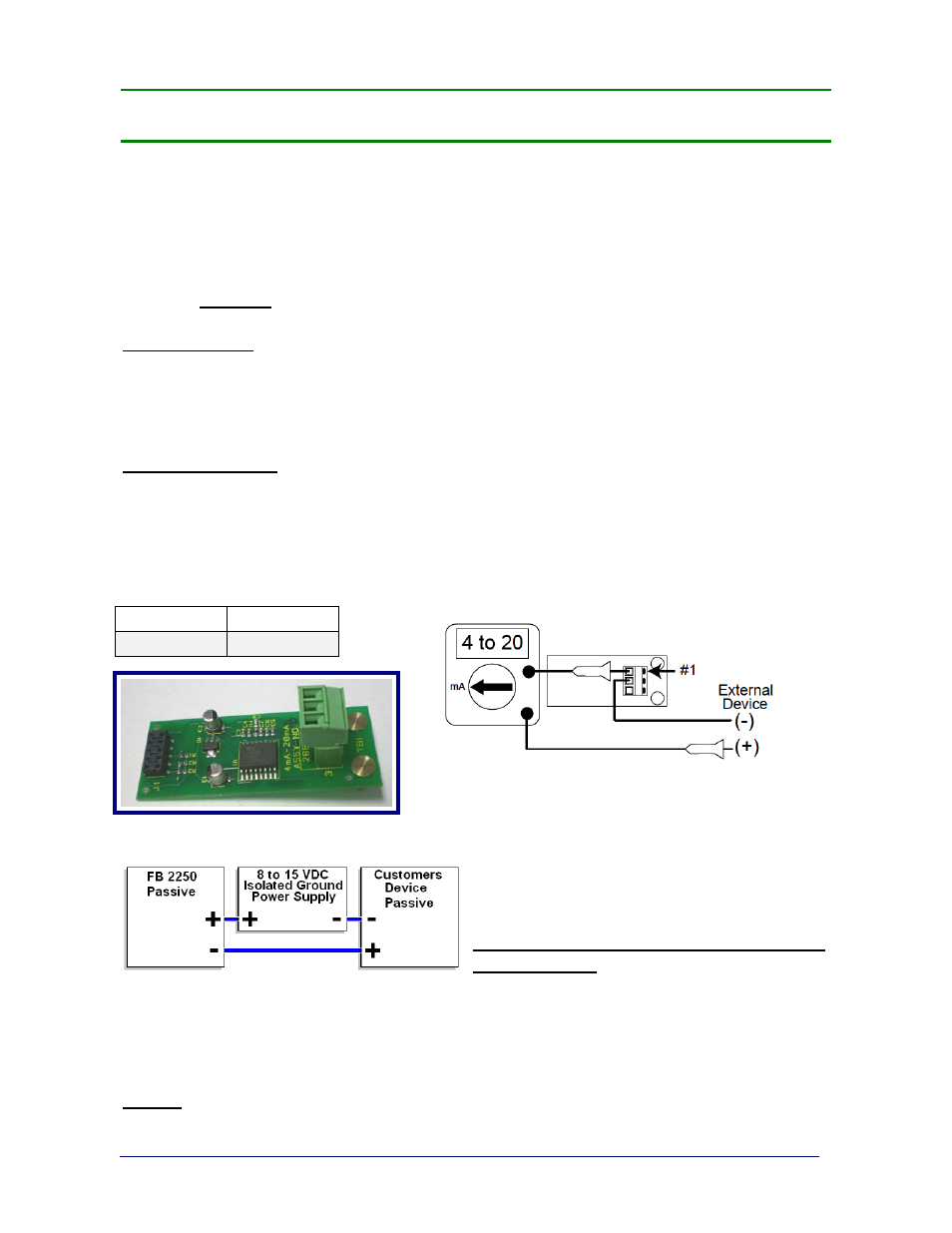 Section 4: accessories, 20 ma analog output | Fairbanks PC2250 Utility Software User Manual | Page 20 / 94