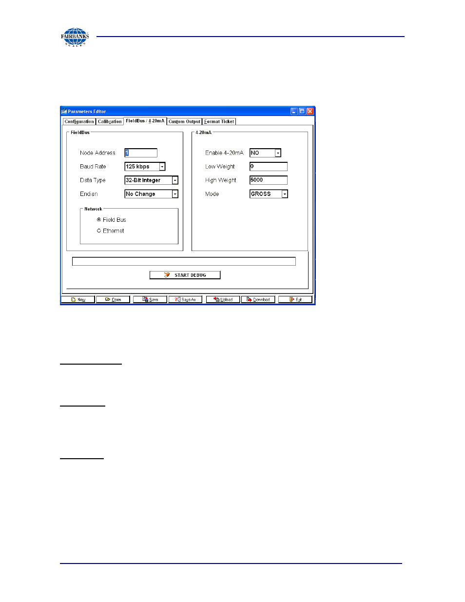 Fieldbus / 4-20 ma | Fairbanks PC2250 Utility Software User Manual | Page 44 / 94