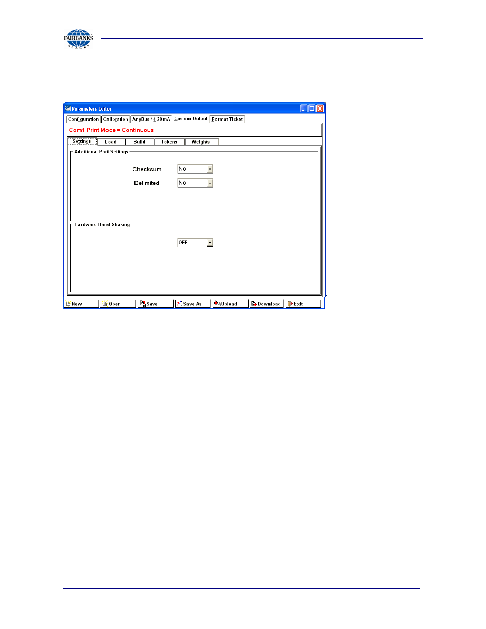 Custom output: settings | Fairbanks PC2250 Utility Software User Manual | Page 47 / 94