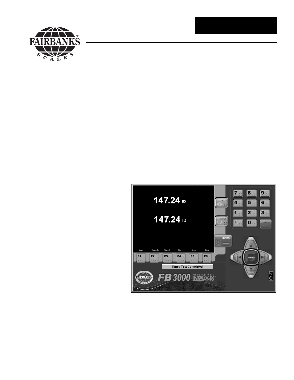Fairbanks IM 6000 Series In-Motion Scale System with FB3000 User Manual | 25 pages