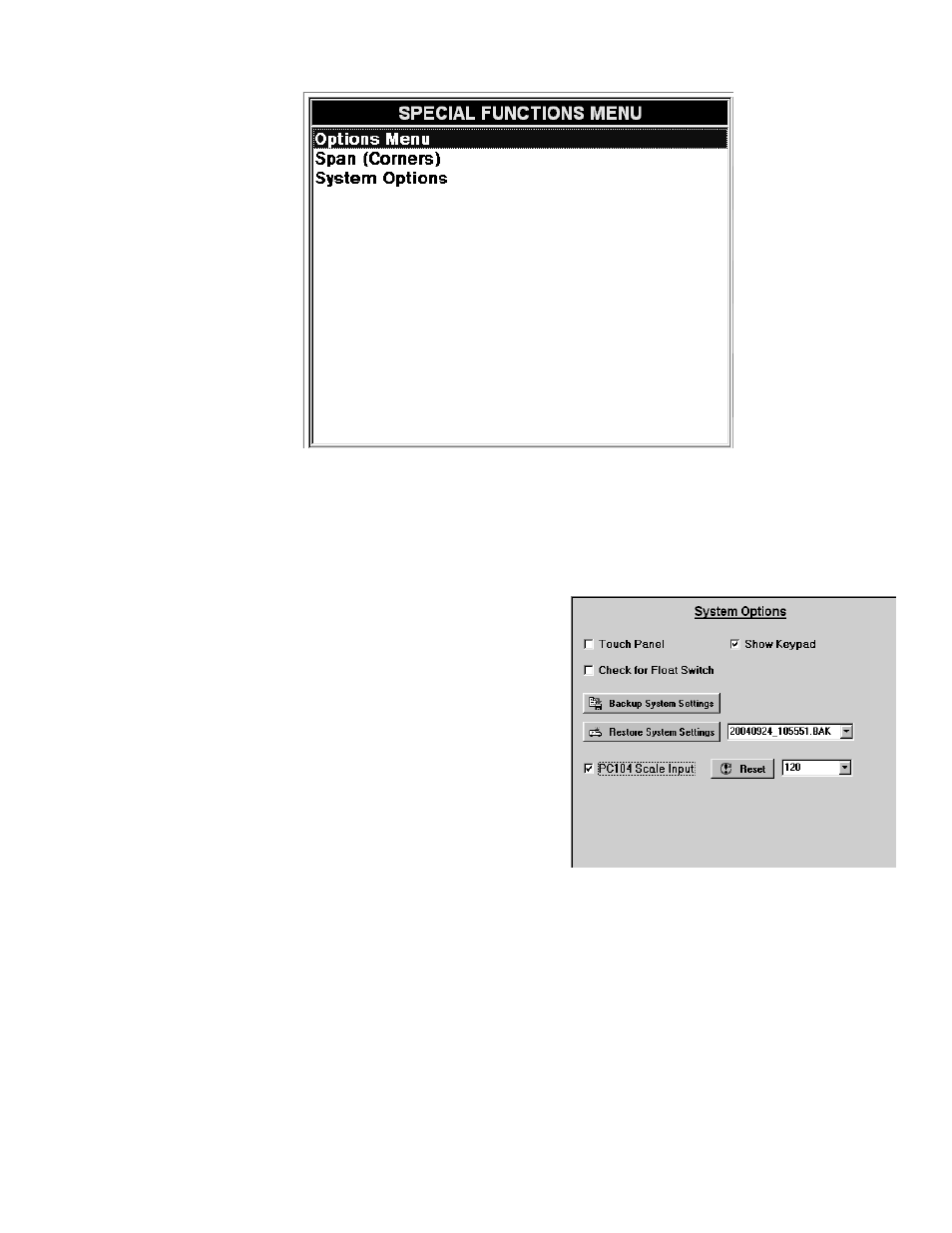 F. special functions menu programming | Fairbanks IM 6000 Series In-Motion Scale System with FB3000 User Manual | Page 17 / 25