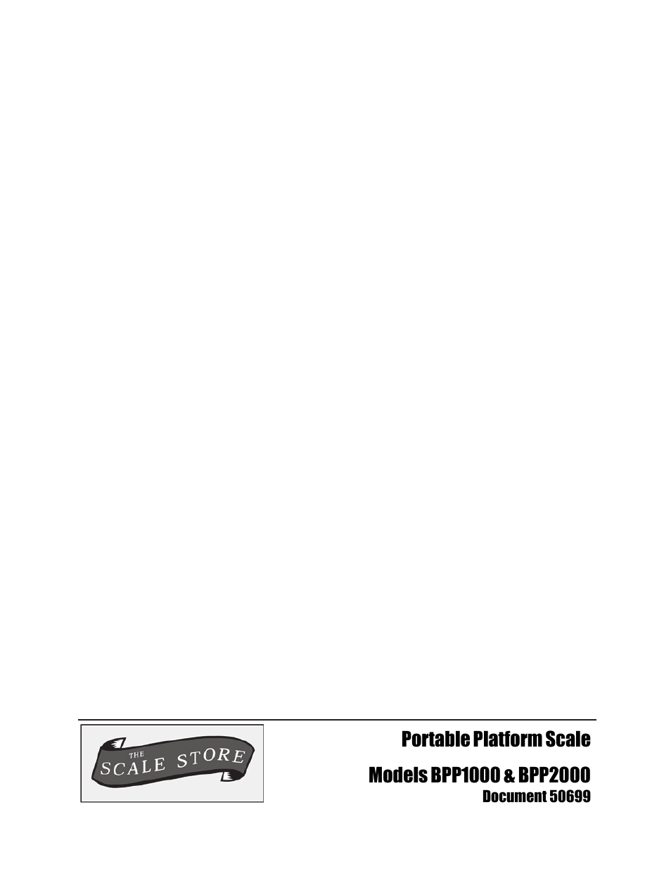 Portable platform scale | Fairbanks BPP2000 Portable Platform Scale User Manual | Page 22 / 22