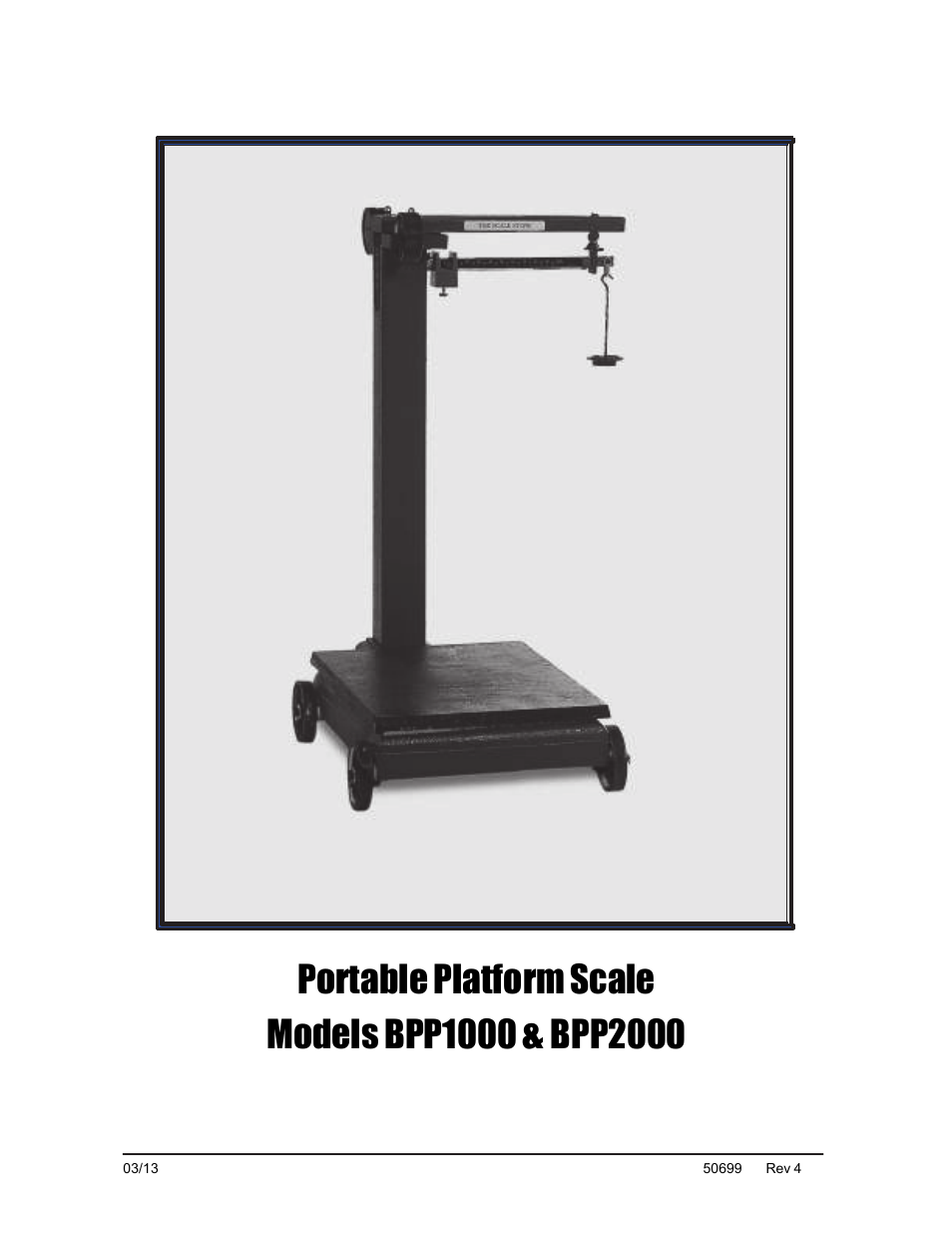 Portable platform scale | Fairbanks BPP2000 Portable Platform Scale User Manual | Page 3 / 22
