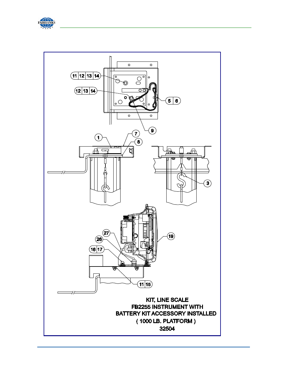 Parts diagram | Fairbanks 1155 SERIES Portable Utility SCALE WITH THE FB2255 User Manual | Page 29 / 32