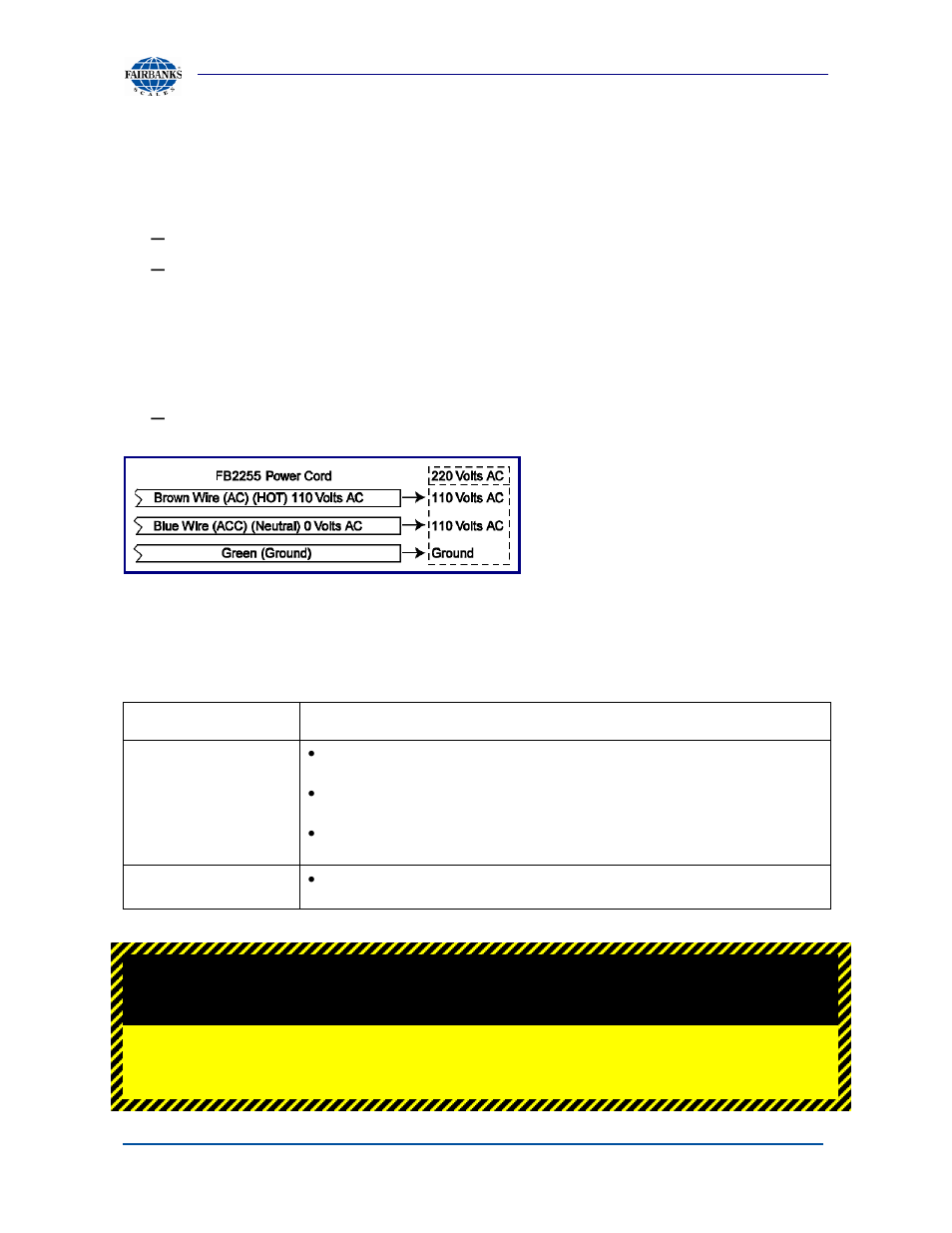 Dc power, Ac power settings | Fairbanks 1155 SERIES Portable Utility SCALE WITH THE FB2255 User Manual | Page 9 / 32