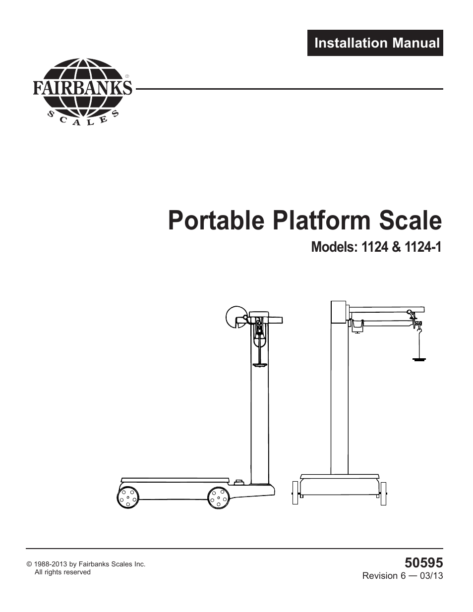 Fairbanks 1124-1 Portable Platform Scale User Manual | 16 pages