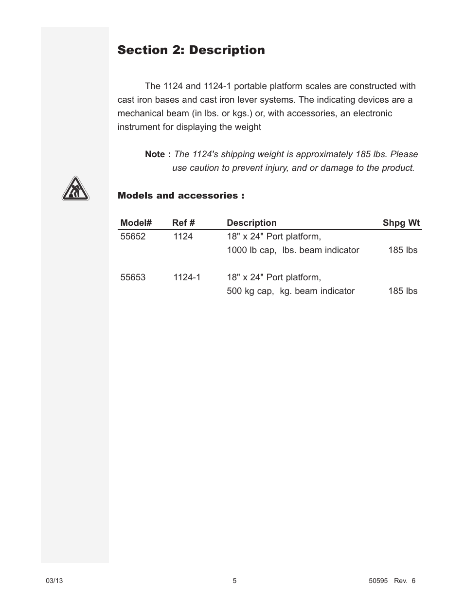 Fairbanks 1124-1 Portable Platform Scale User Manual | Page 5 / 16