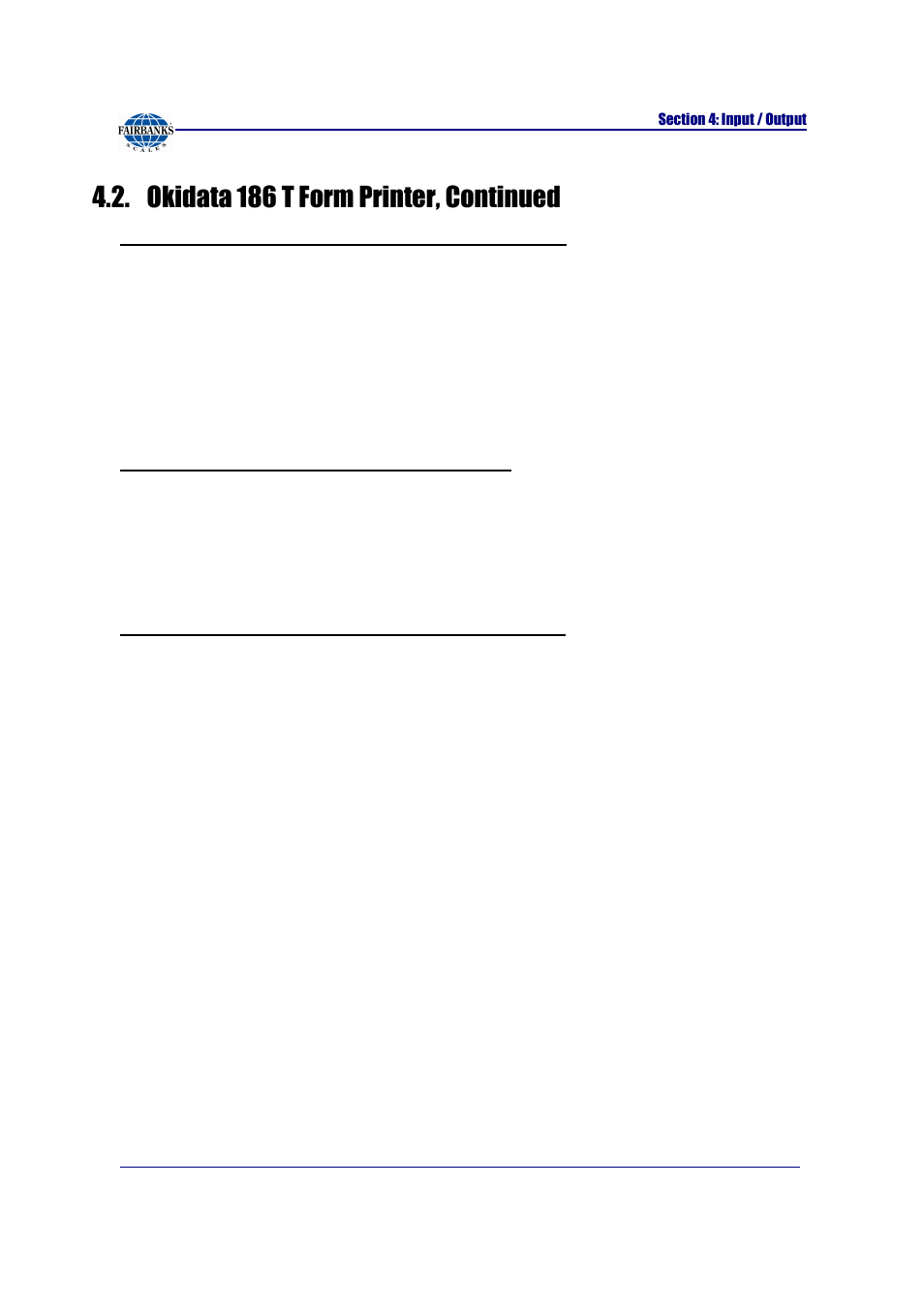 Okidata 186 t form printer, continued | Fairbanks FB2255 Series Instrument PC2255 PC Software Utility Program User Manual | Page 29 / 79