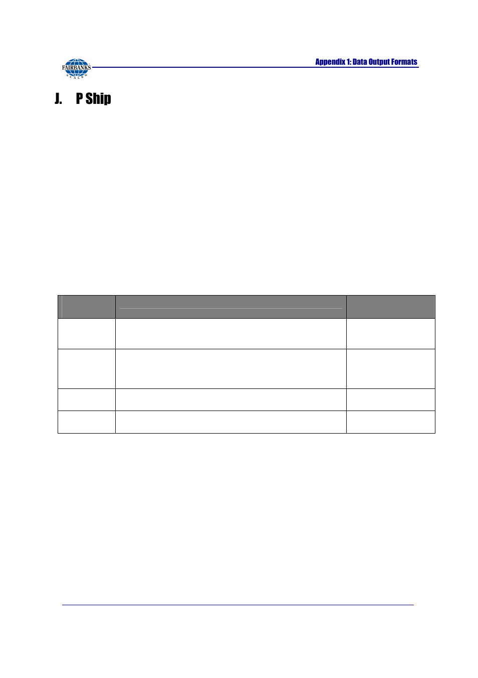 J. p ship | Fairbanks FB2255 Series Instrument PC2255 PC Software Utility Program User Manual | Page 73 / 79