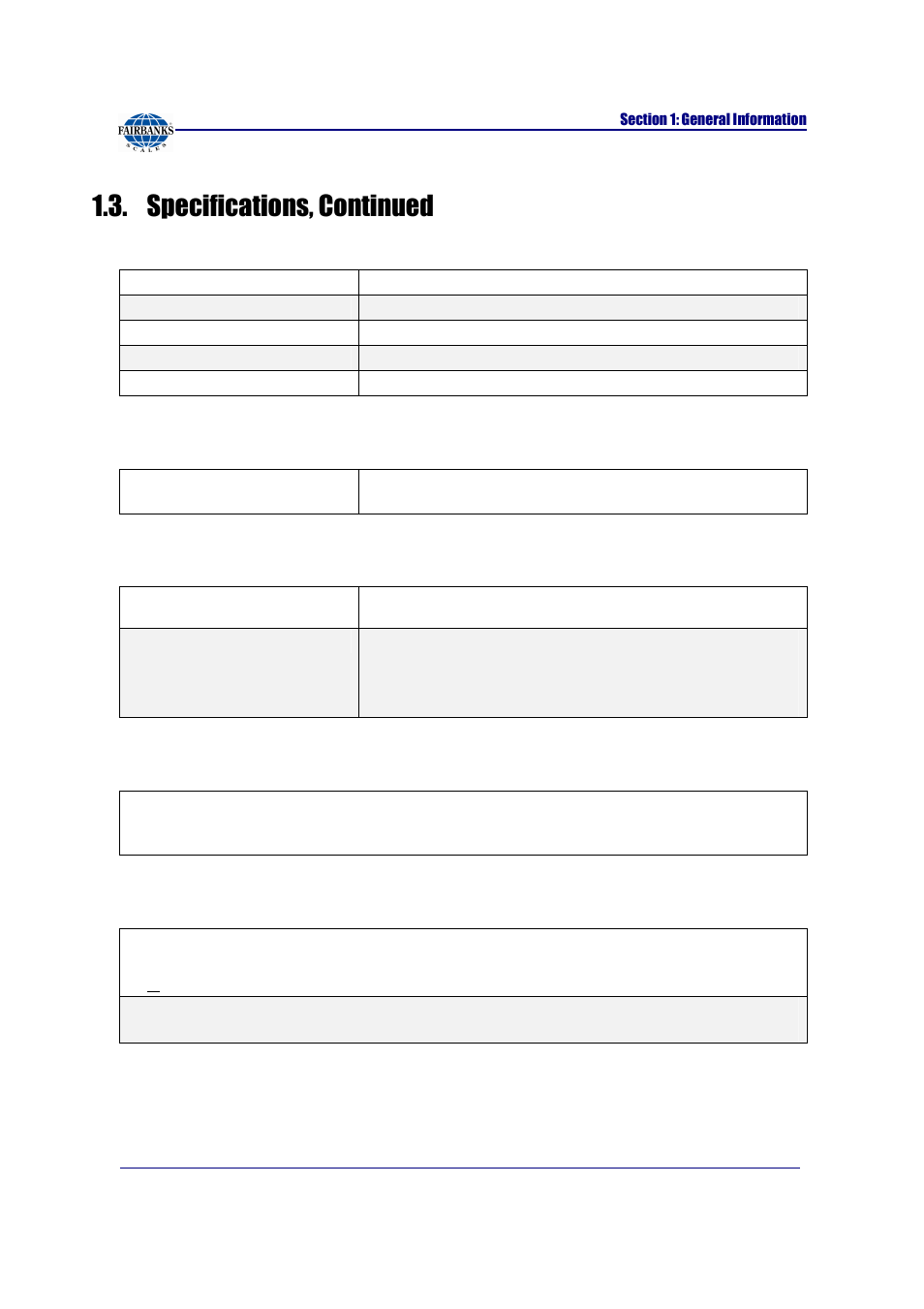 Specifications, continued, Standard settings, Weight accumulator | Outputs, Pc2255, Power requirements | Fairbanks FB2255 Series Instrument PC2255 PC Software Utility Program User Manual | Page 9 / 79