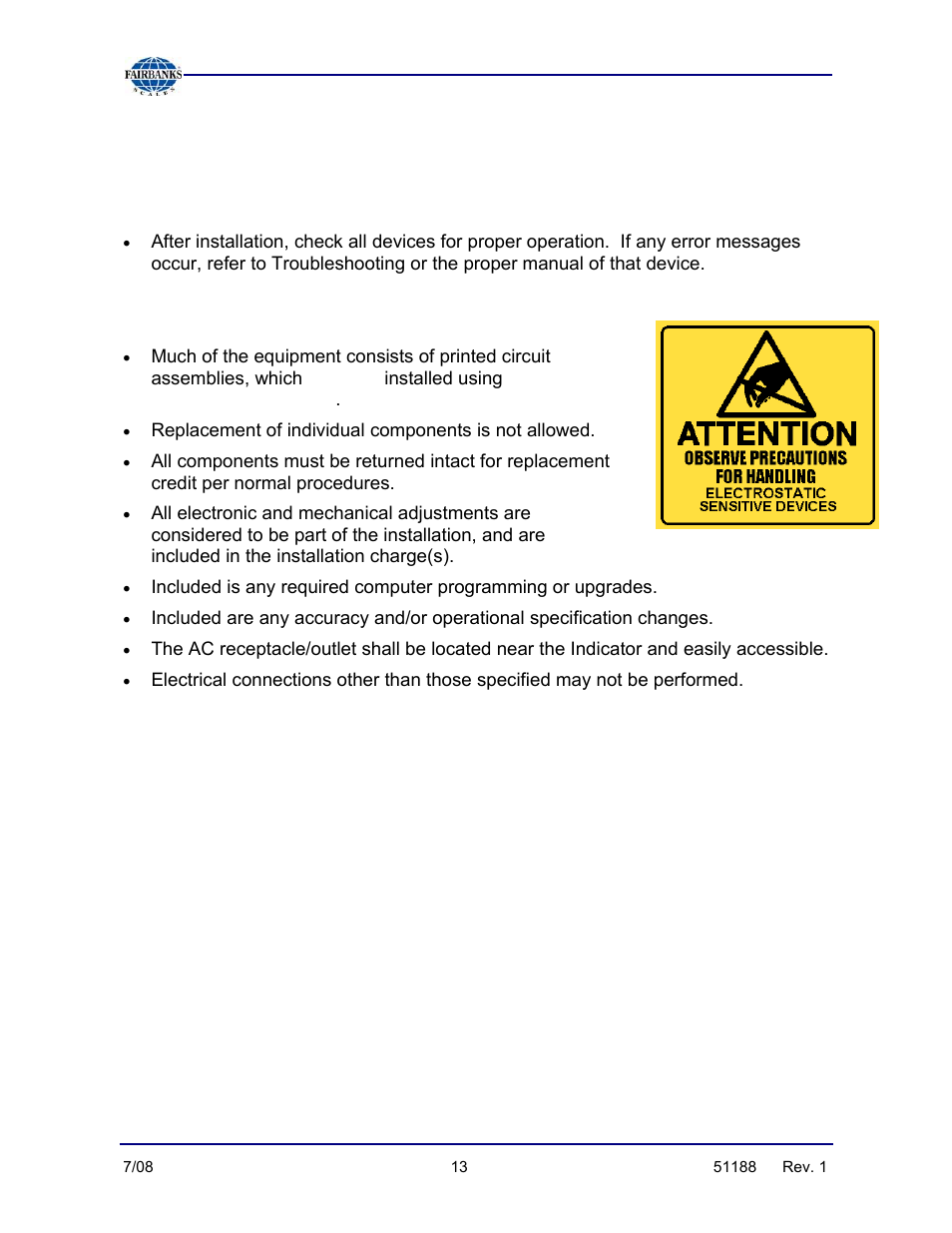 Overview, Electronic component care | Fairbanks FB3000 Highway System Application User Manual | Page 13 / 96