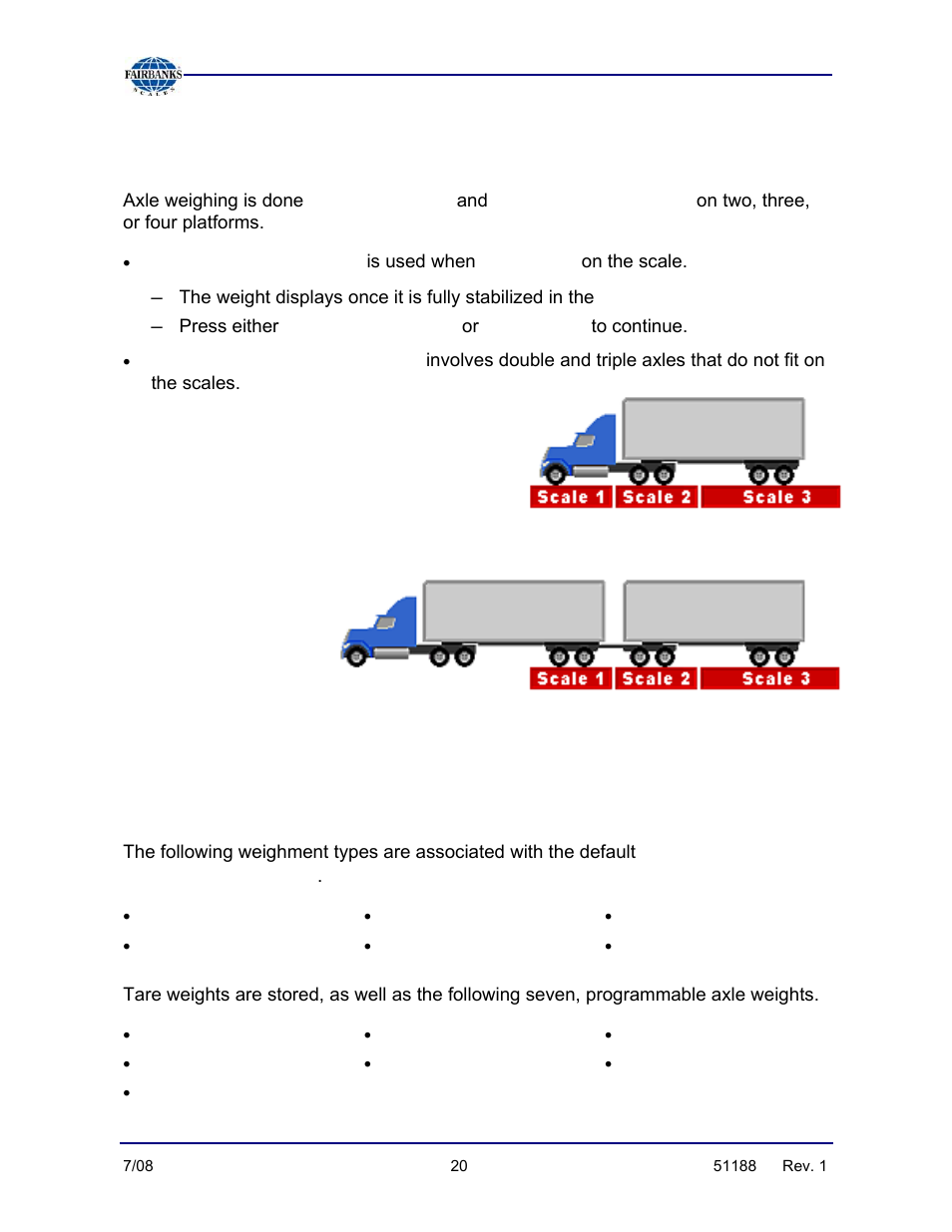Automatic and semi-automatic weighing, Automatically, Semi-automatically | Automatic weighing, Weigh, reweigh, Multi-axle, Semi-automatic weighing, Fee schedule | Fairbanks FB3000 Highway System Application User Manual | Page 20 / 96