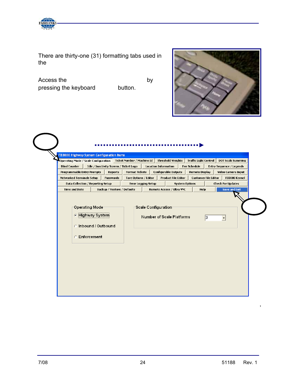 Defining the configuration items, Home | Fairbanks FB3000 Highway System Application User Manual | Page 24 / 96