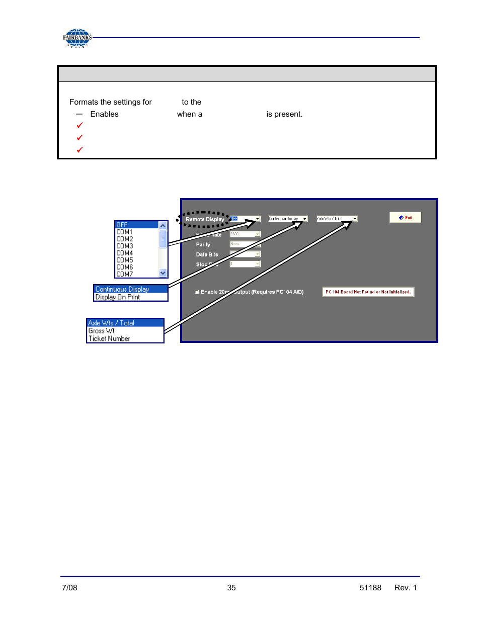 Fairbanks FB3000 Highway System Application User Manual | Page 35 / 96